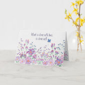 フローラ縁どありがとう カード (黄色い花)