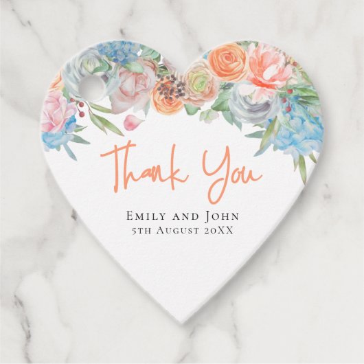 フローラ縁どさん、メッセージの結婚名前 フェイバータグ (正面)