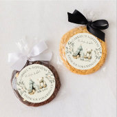 フローラ縁どとテディ・アクエカの好意シール ラウンドシール