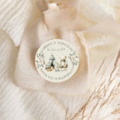 フローラ縁どとテディ・アクエカの好意シール ラウンドシール