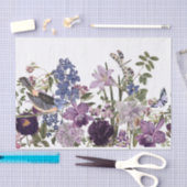 フローラ縁どと鳥、蝶の切り離し 薄葉紙 (クラフト)