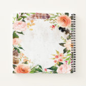 フローラ縁どのまわりにとバイブル感動的引用文 ノートブック (裏面)