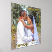 フローラ縁どのカスタム写真 箔ポスター (レイダウン)