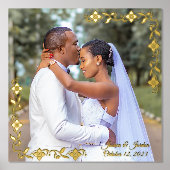 フローラ縁どのカスタム写真 箔ポスター (正面)