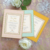 フローラ縁どインディアン結婚のハルディ式 招待状