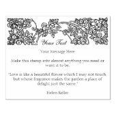 フローラ縁どカスタマイズ ラバースタンプ (インプリント)