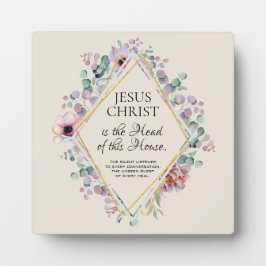 フローラ縁どキリスト教宗教引用文 フォトプラーク