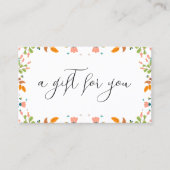 フローラ縁どギフト券テンプレート 名刺 (正面)