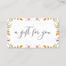 フローラ縁どギフト券テンプレート 名刺