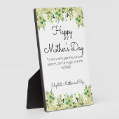 フローラ縁どグリーンハッピーマザーズデイ フォトプラーク (側面)
