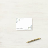 フローラ縁どグ・モノグラム名 ポストイット (デスク上)