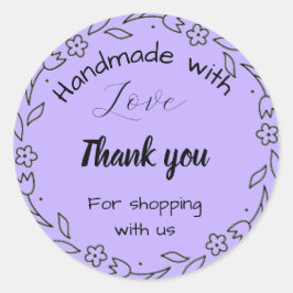 フローラ縁どステッカー ラウンドシール