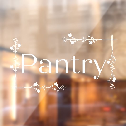 フローラ縁どパントリー看板ドアウィンドウの固定 ウィンドウサイン (シート2)