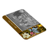 フローラ縁どフパーソナライズされたレームの写真の追加 マグネット (右側)