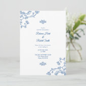 フローラ縁どフランスのトイルブルー招待状04 招待状 (スタンド正面)