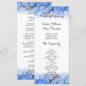 フローラ縁どブルーあじさい結婚さんのトールプログラム プログラム (正面/裏面)