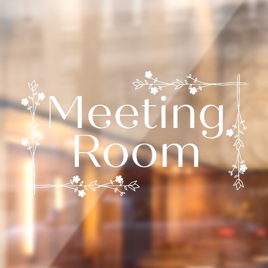 フローラ縁ど会議室の看板ドアウィンドウの固定 ウィンドウサイン (シート2)