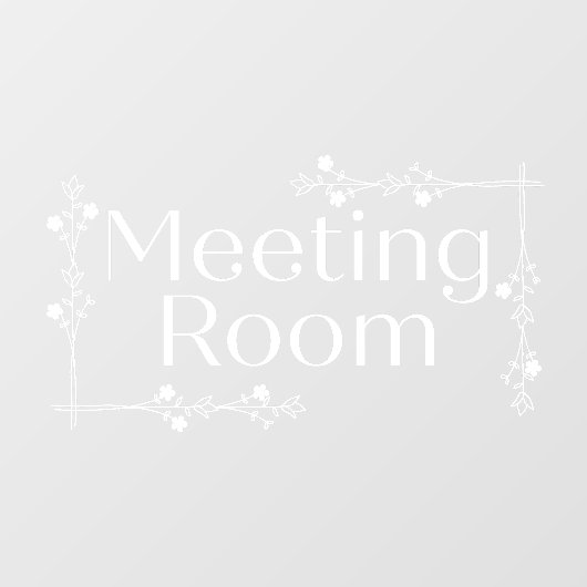 フローラ縁ど会議室の看板ドアウィンドウの固定 ウィンドウサイン (シート)