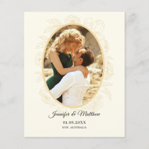 フローラ縁ど写真Save the Date招待状 チラシ