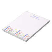 フローラ縁ど名の机から野の花 ノートパッド (回転)