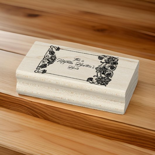 フローラ縁ど所有スタンプ ラバースタンプ