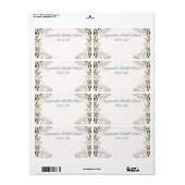 フローラ縁ど緑バラ紙ラベル名タグ ラベル (フルシート)