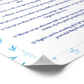 フローラ縁ど聖なる書物、 経典ポスターMatthew 5:1:12 kJV ポスター (角)