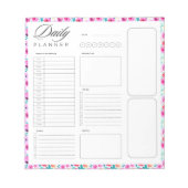 フローラ縁ど自在日プランナーシート ノートパッド (正面)