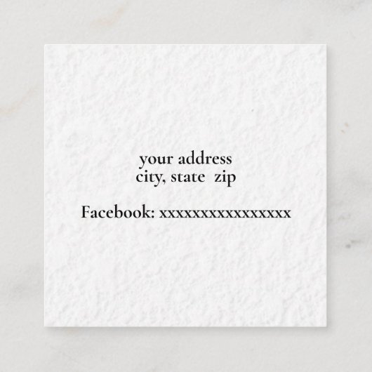 フローラ縁ど スクエア名刺 (裏面)