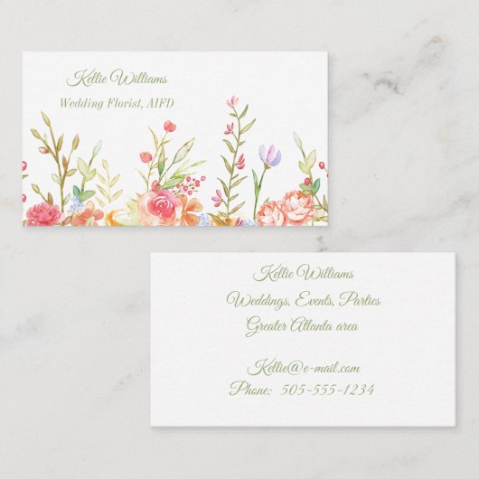 フローラ縁ど 名刺 (正面/裏面)