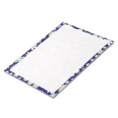 フローラ縁ど- Pink College Rild紙8.5"x11" ノートパッド (アングル)