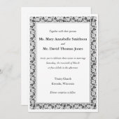 フローラ縁ど「Togher With」結婚式招待状 招待状 (正面/裏面)