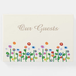 フローラ縁どon light cream guestbook ゲストブック