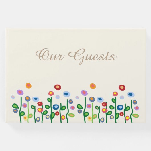 フローラ縁どon light cream guestbook ゲストブック (正面)