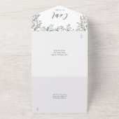 フローラ署名スクリプトモノグラ結婚ムの オールインワン招待状 (外側)