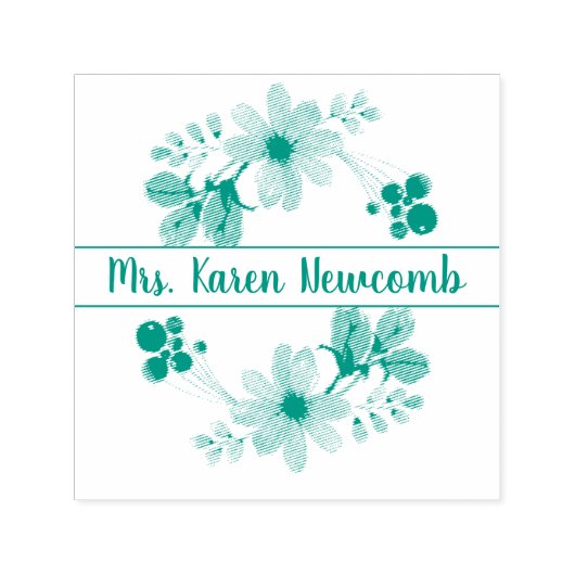 フローラ署名 セルフインキングスタンプ (デザイン)