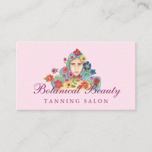 フローラ美しいウーマンボタニカルタンニングサロン 名刺 (正面)
