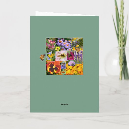 フローラ美しいカスタム文字シスター誕生日カード ノートカード (裏面)