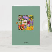 フローラ美しいコラージュカスタム文字誕生日 ノートカード (裏面)