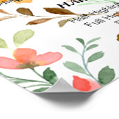 フローラ美しいサロン価格表 – 水色 ポスター (角)