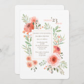 フローラ美しい卒業招待状 招待状 (正面/裏面)