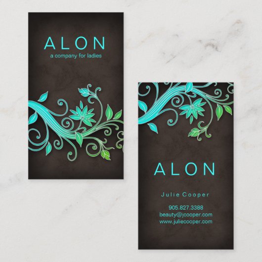 フローラ美しい名刺メイクアップアーティストBG 名刺 (正面/裏面)