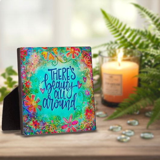 フローラ美しい引用文感動的斑 フォトプラーク