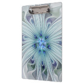 フローラ美しい抽象芸術モダンブルーパステルフラワー クリップボード (左)