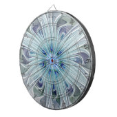 フローラ美しい抽象芸術モダンブルーパステルフラワー ダーツボード (正面右)