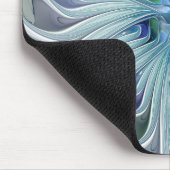 フローラ美しい抽象芸術モダンブルーパステルフラワー マウスパッド (コーナー)