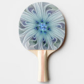 フローラ美しい抽象芸術モダンブルーパステルフラワー 卓球ラケット (裏面)