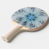 フローラ美しい抽象芸術モダンブルーパステルフラワー 卓球ラケット (正面アングル)