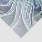 フローラ美しい抽象芸術モダンブルーパステルフラワー 薄葉紙 (詳細)