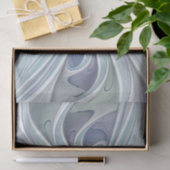 フローラ美しい抽象芸術モダンブルーパステルフラワー 薄葉紙 (ギフト)